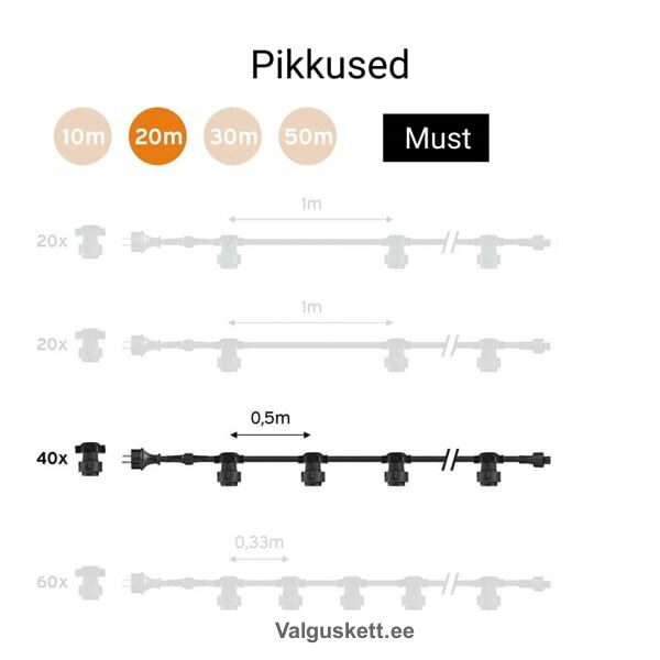Valguskett 20m valgusketi müük 20m valgusketid