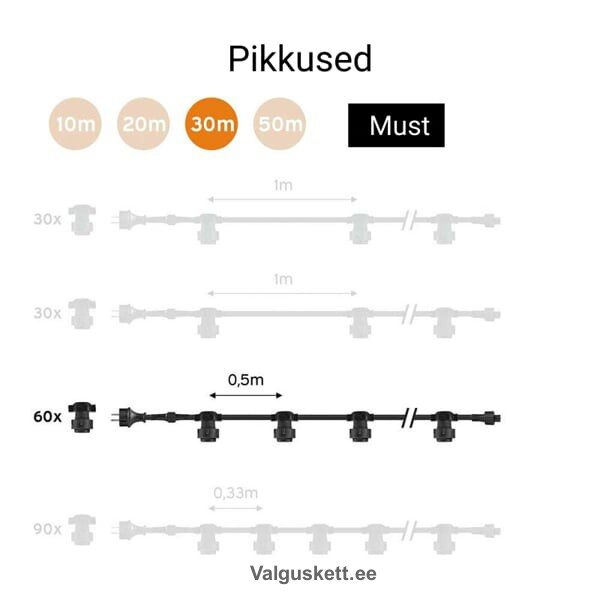 Valguskett 30m valgusketi müük 30m valgusketid