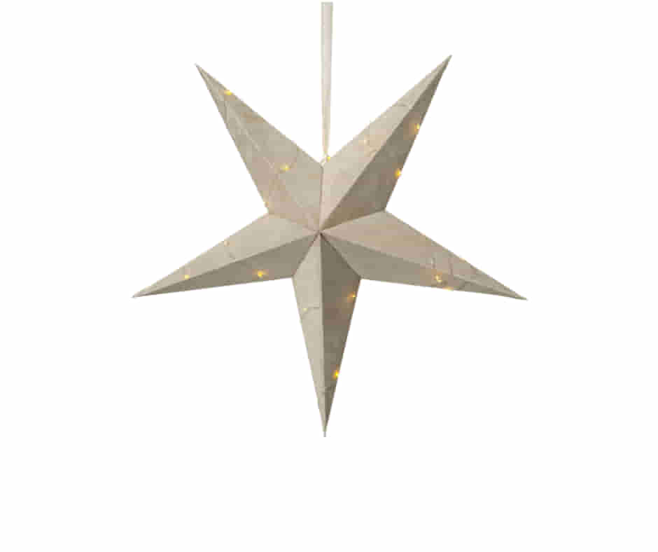LED dekoratsioon Star beež LED valgustus Tähekujuline dekoratsioon Jõulutuled