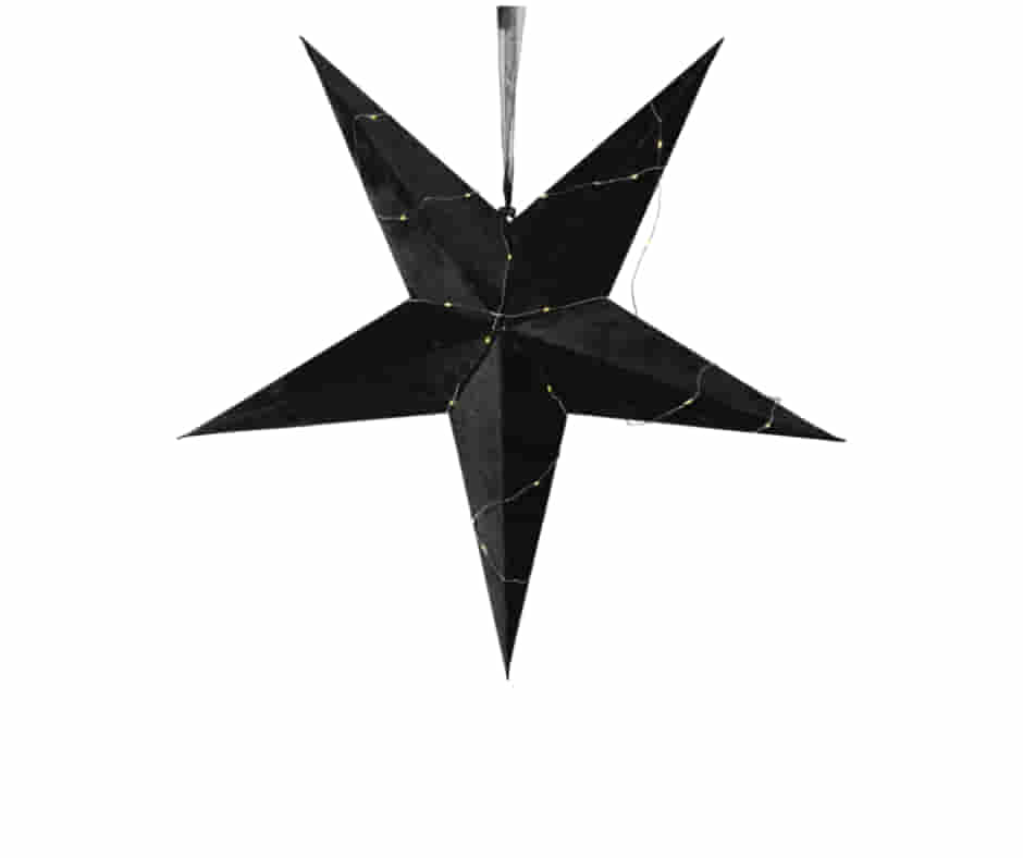 LED dekoratsioon Star must LED valgustus Tähekujuline dekoratsioon Jõulutuled